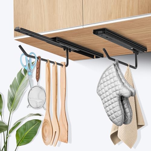 2 Packs Telescoping Slides Tumbler Lid Organizer Inside Cabinet, Muti