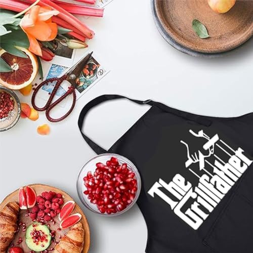 Funny Aprons For Men,Black Apron With Pockets Mens,Perfect For Kitchen