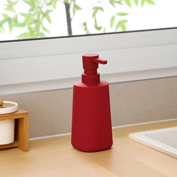Small Soap Dispenser for Bathroom and Kitchen, Modern Farmhouse Striped Style - Image 5