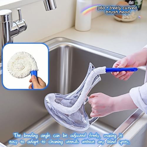 Long Bottle Brush Cleaner for Decanter and Water Bottle, 16 Inch