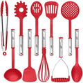 Kitchen Utensils Set, 10 Nylon Stainless Steel Cooking Utensils, Non