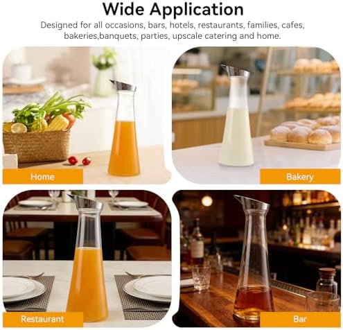 1400ML Plastic Water Pitcher, Unbreakable Acrylic Transparent Juice