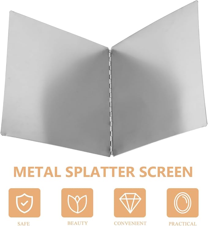 ABOOFAN Stainless Steel Oil-Proof Kitchen Shield 11.8 Inch Foldable Grease - Image 4