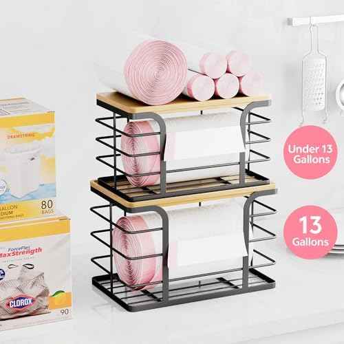 2 Pack Stackable Storage for Kitchen Laundry Pantry Organizers,Trash