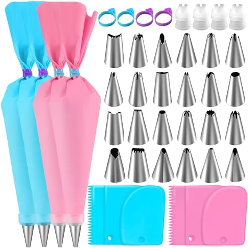Piping Bag and Tips Set,Reusable Pastry Bag,Baking Piping Set