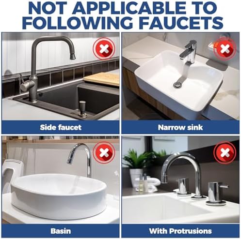 18" Kitchen Sink Faucet Splash Guard Plus Size Silicone Sink Faucet
