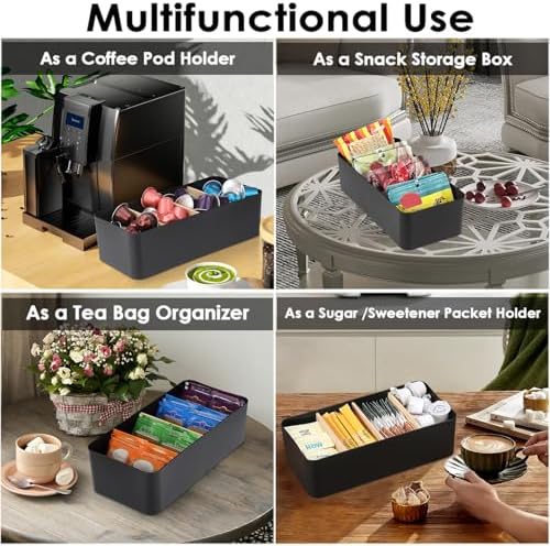 BSTKEY Seasoning Packet Organizer, Black Storage Caddy