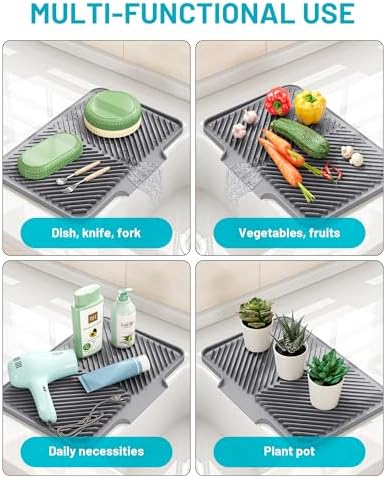 Dish Drying Mat Kitchen Counter - Silicone Dish Drying Pad with