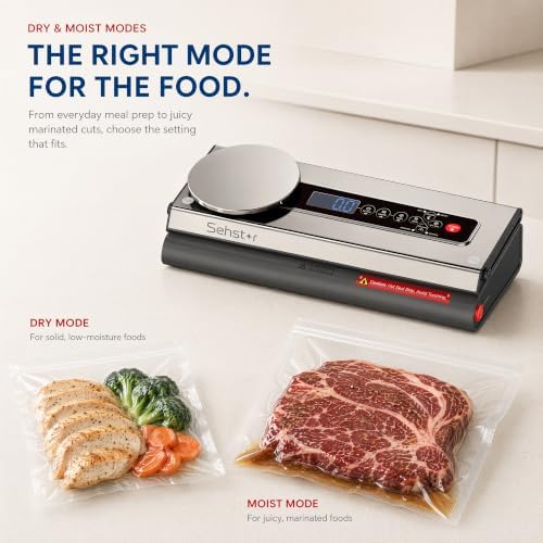 Food Vacuum Sealer with Built-In Scale, 90kPa