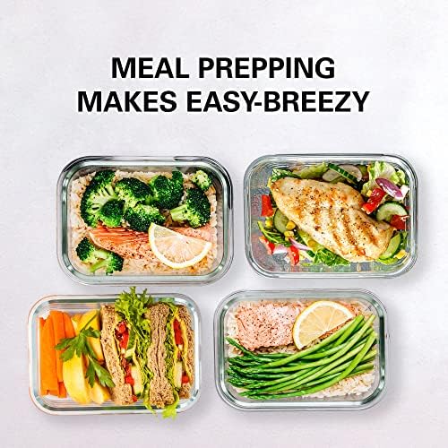 Razab 16 Pc 30 Oz Glass Meal Prep Containers