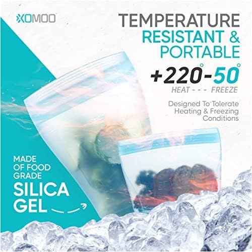 Reusable food container silicone bag, Upgrade second generation 6 Pcs