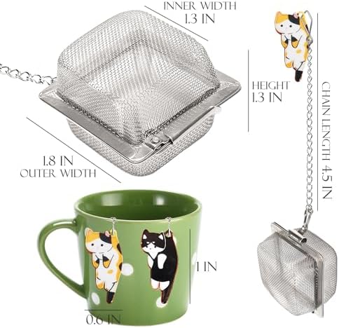 Cat Tea Infuser Set, 2 PCS Cubic Tea Diffusers for Loose Tea