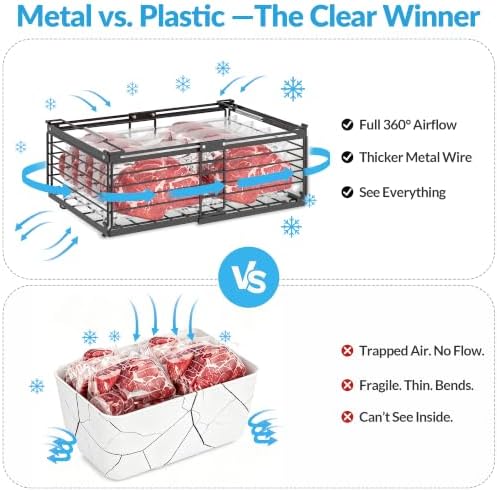 NADAMOO Expandable Chest Freezer Organizer Baskets