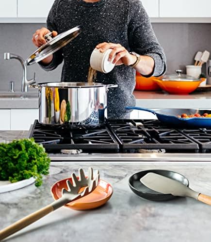 LYEOBOH Spoon Rest for Stove Top, Large Kitchen Spoon Holder, 5 Inch