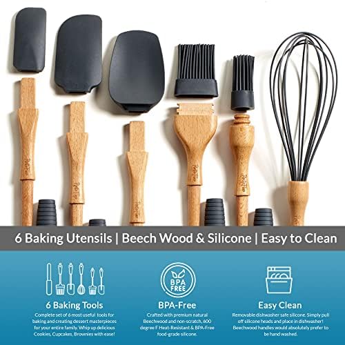 PortoFino Baking Utensils Set 6 Pieces, Baking Essentials, Set of 3