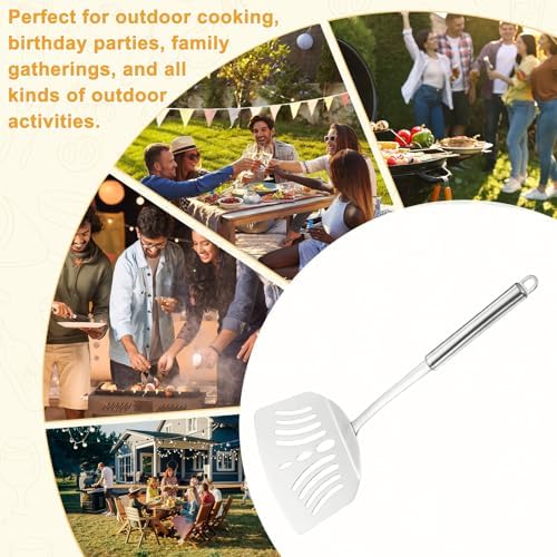 M METERXITY Fish Spatula, 11.8 Inch 304 Stainless Steel Anti-Scald