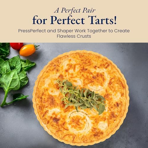 Classic All-in-One Tart Pan 9 Inch Removable Bottom Set with Patented