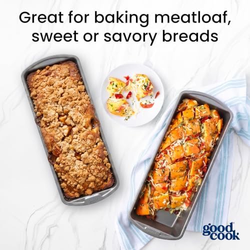 GoodCook Set of 2 Extra Large 13" x 5" Nonstick Steel Bread Loaf Pans