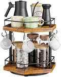 KLM 2 Tier Coffee Bar Organizer, Countertop Station Shelf Home Office.