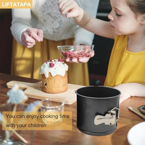 4Pcs Springform Pan (4inch, 5inch, 6inch, 7inch), Non-stick Cake Tin
