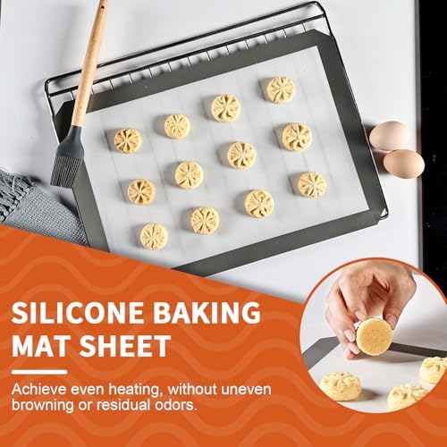 KitchenRaku Silicone Baking Mat Set of 3, Half and Quarter Sheets