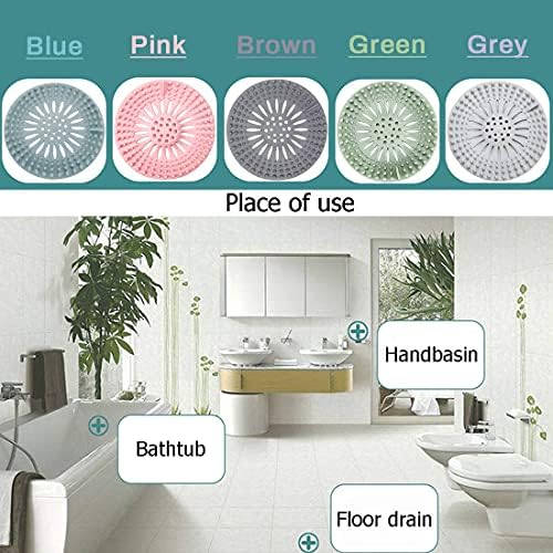 Hair Catcher Rubber Stopper Shower Drain Covers for Bathroom, Bathtub