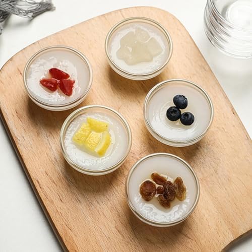 FRCOLOR 10pcs Large Glass Salad Bowls Set Creative Household Food and