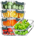 VERONES 5 PACK 36 OZ Glass Meal Prep Containers with Lids
