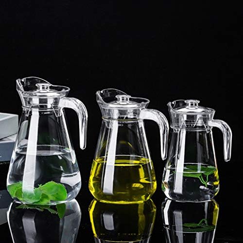 Borosilicate Glass Juice Pitcher with Lid - Hot & Cold Water Carafe