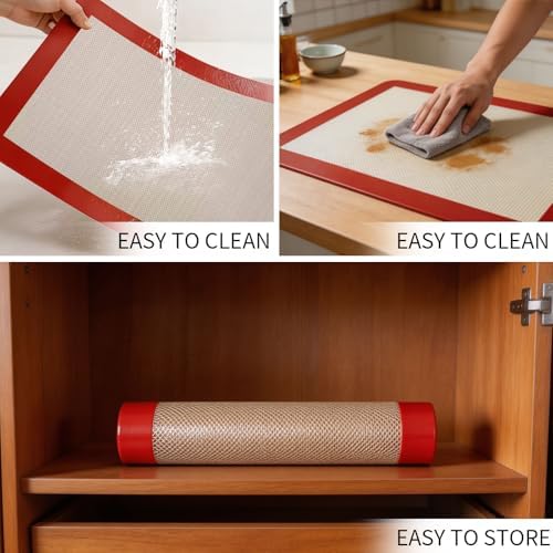 Silicone Baking Mat Set, 5 Piece, Food Grade