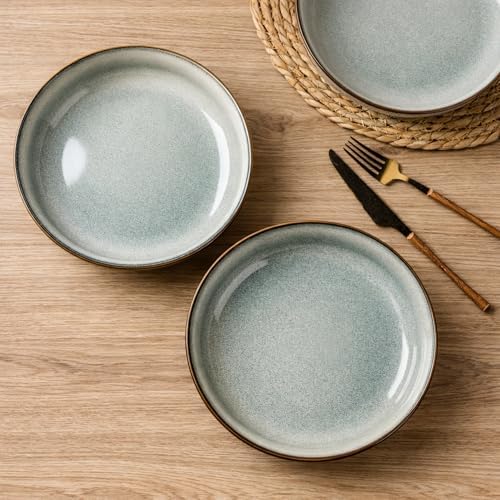 GBhome 8.75'' Large Ceramic Pasta Bowls, 38oz Stoneware Pasta Serving