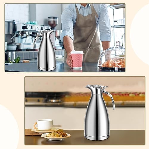Uiifan 2 Pcs 68oz Thermal Coffee Carafe for Keeping Hot/Cold
