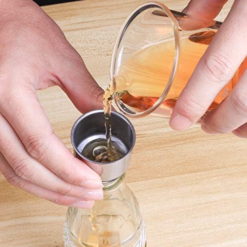 3 Pack Canning Funnels,Stainless Steel Kitchen Funnel with Jar Tongs