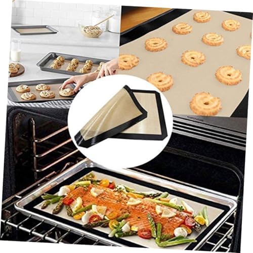 4pcs Non-stick Silicone Baking Mats Set, Black Macaron Oven Sheets