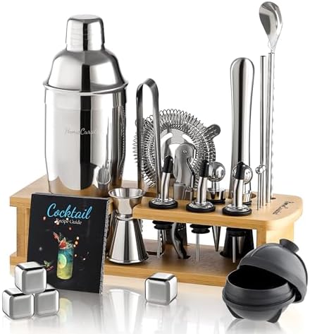 Cocktail Shaker Set,24-Piece Bartender Kit – Complete Bartending Kit