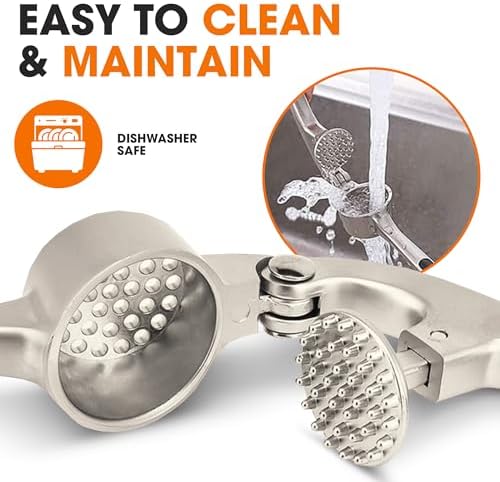 Cheer Collection Garlic Press, Stainless Steel