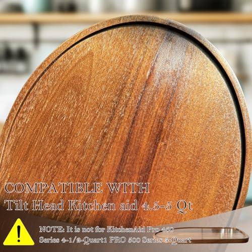 Acacia Wood Mixer Slider Mat for Kitchen Aid 4.5-5 Qt