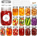 Glass Mason Jars 16 oz with Divided Lids,15 Pack