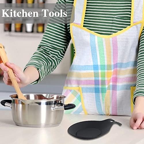 3 Pack Silicone Spoon Rest for Stove Top, Heat Resistant Kitchen