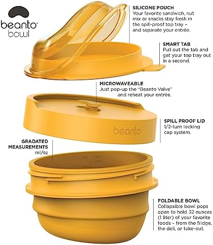 Bowl Collapsible Lunchbox - Bento Style Bowls for Soup, Salad