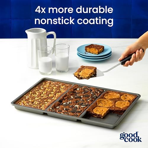 GoodCook Premium Nonstick Divided Baking Sheet, 11 x 17-Inch