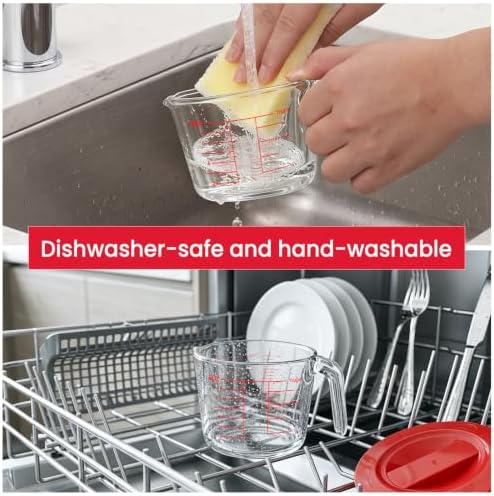 Measuring Cup 1 Cup/250ML Glass liquid Measuring Cups with Lids