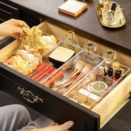 JessLab Acrylic Organizers, Bathroom Organizer for Drawer, Cosmetic