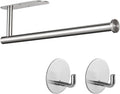 Paper Towel Holder with 2 Hooks-Under Cabinet Paper Towel Holder by Kinbery
