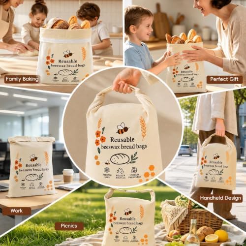 XL Reusable Beeswax Bread Bag for Sourdough