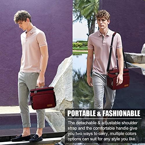 Tiblue Insulated Reusable Lunch Bag for Adults/Kids, Leakproof