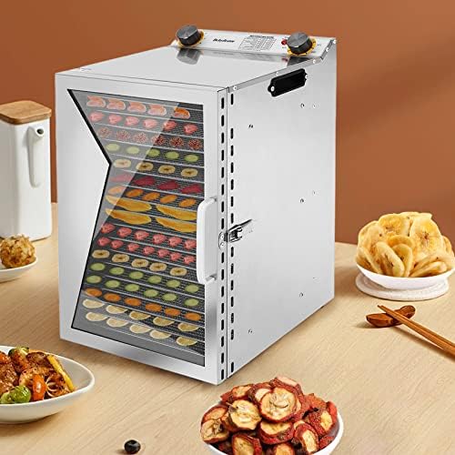 Food Dehydrator, 18 Stainless Steel Trays, 110V