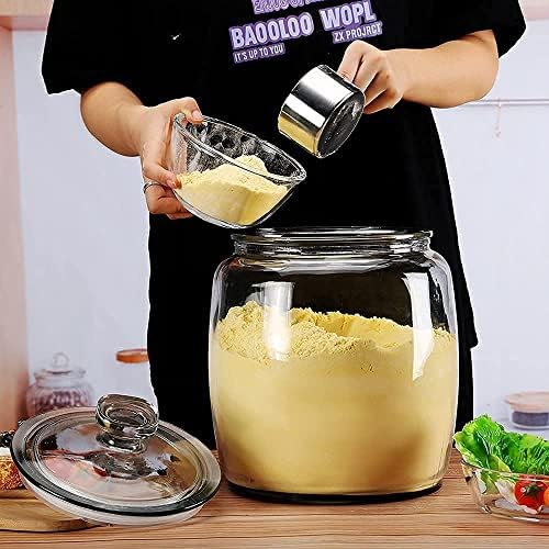 Daitouge 2.5 Gallon Glass Jars with Lids, Wide Opening Large Jar