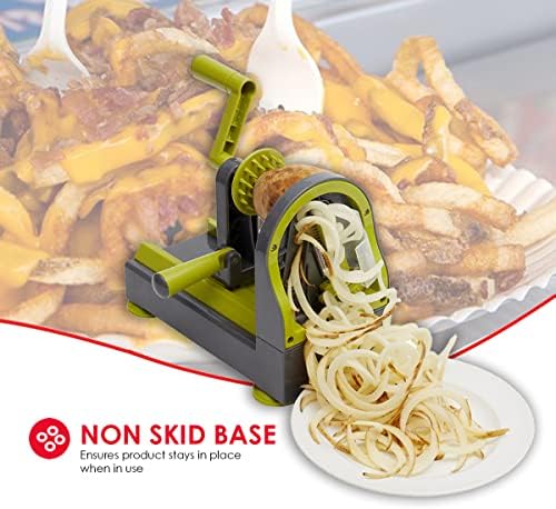 Home Basics 4-Function Tabletop Spiralizer, Green