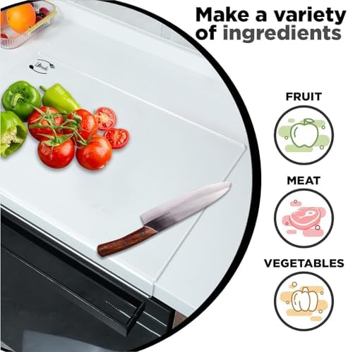 Acrylic Cutting Boards with Counter Lip, Clear, 2 PCS